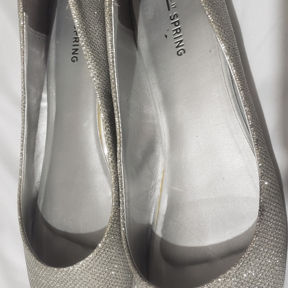 Sparkling Silver Flats
